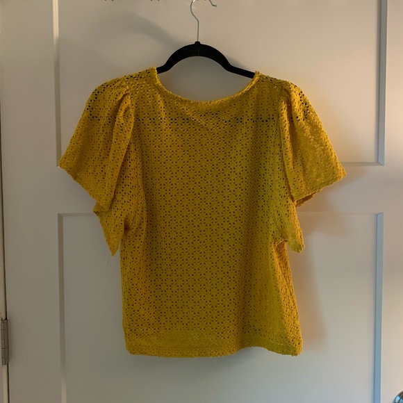Madewell eyelet top. Size M. Yellow - Picture 2 of 4